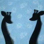 2 Giraffe Felt silhouette