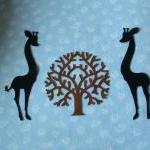 2 Giraffe Felt silhouette