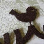 Felt tree with little bird. 
